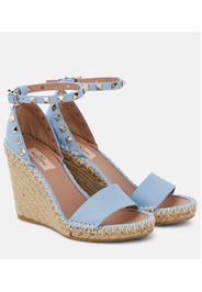 Wedge-Sandalen Rockstud Double aus Leder