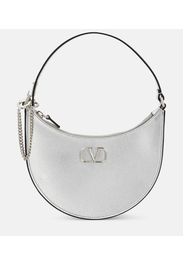 Schultertasche VLogo Signature Mini aus Metallic-Leder