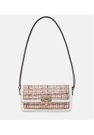 Schultertasche Rockstud23 East-West aus Tweed