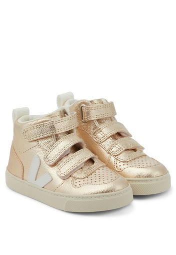 Sneakers V-10 Mid aus Metallic-Leder