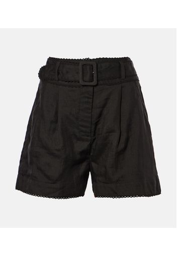 High-Rise Shorts Hobbes aus Ramie