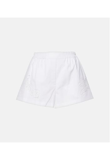 Bestickte Shorts Sangallo aus Baumwollpopeline