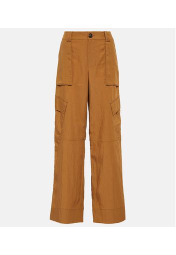 Weite Mid-Rise-Cargohose