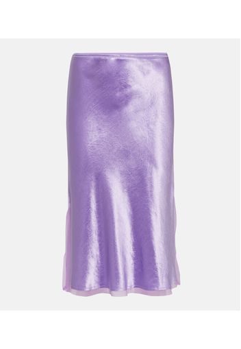 Slipskirt aus Satin mit Seide