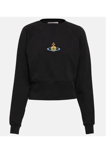 Cropped-Sweatshirt aus Baumwolle