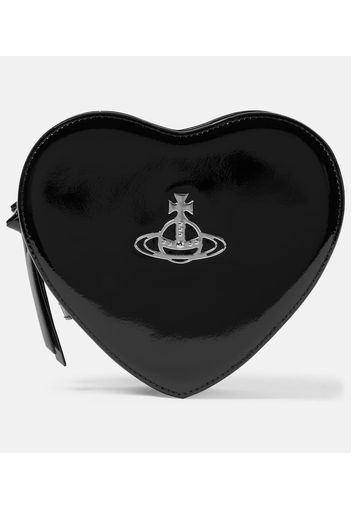 Schultertasche Louise Heart aus Lackleder