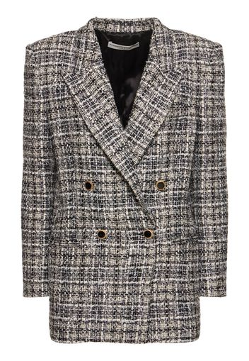 Oversized, Karierter Lurex-tweed-blazer