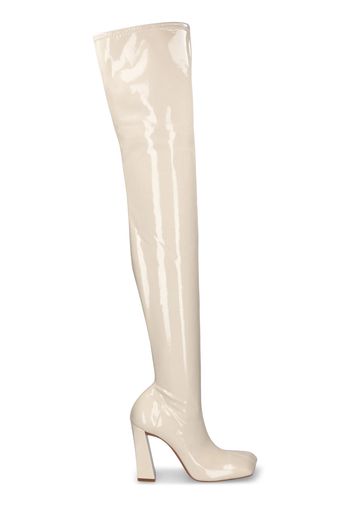 95mm Marine Latex Thigh-high Boots