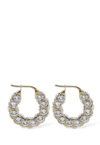 Jah Small Crystal Hoop Earrings