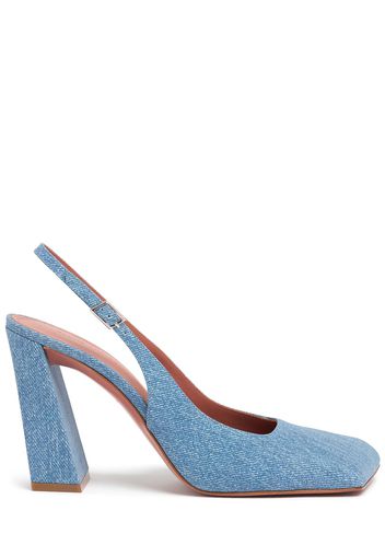 95mm Hohe Pumps Aus Denim "charlotte"