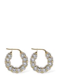 Jah Small Crystal Hoop Earrings