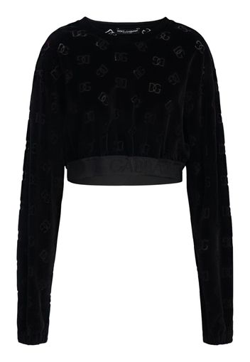 Sweatshirt Aus Chenille-jacquard