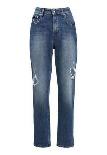 Boyfriend-jeans Aus Baumwolldenim