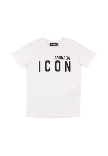 T-shirt Aus Baumwolljersey Mit Druck „icon“