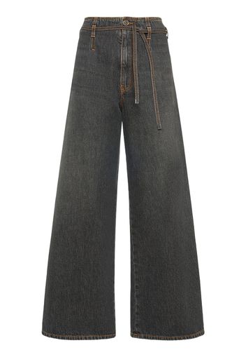 Weite Jeans Aus Denim Mit Riemen