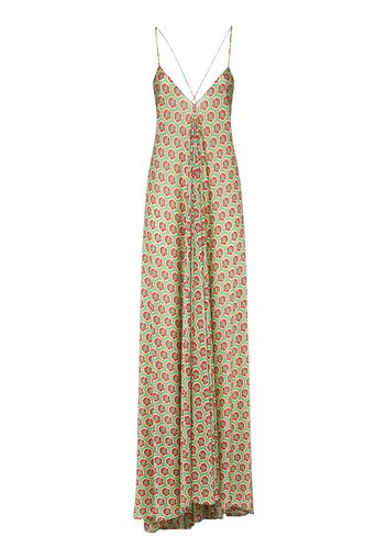 Printed Viscose Long Dress