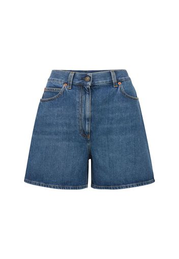 Hochtaillierte Denimshorts