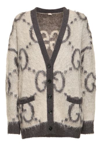 Reversible Gg Mohair Blend Cardigan