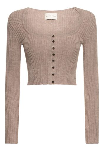 Bauchfreier Cardigan Aus Wollmischung „dahlia“