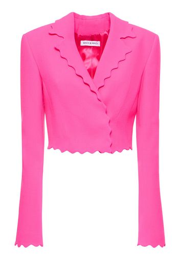 Wavy Trimmed Blazer Top