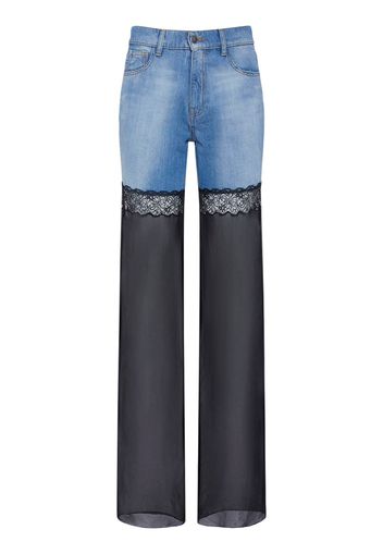 Denim & Tulle Straight Jeans