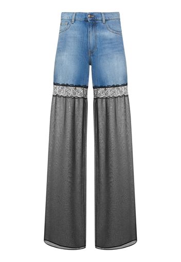 Hybrid-jeans Aus Denim Und Nylon