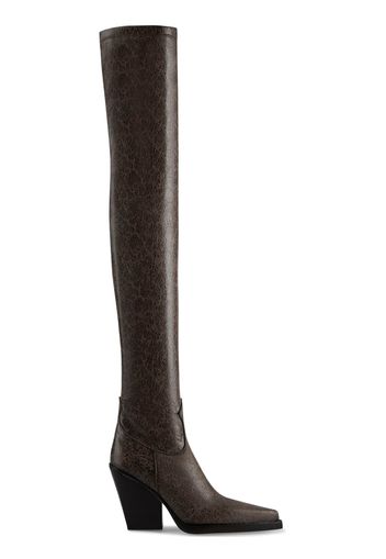 100mm Hohe Overkneestiefel Aus Leder „vegas“