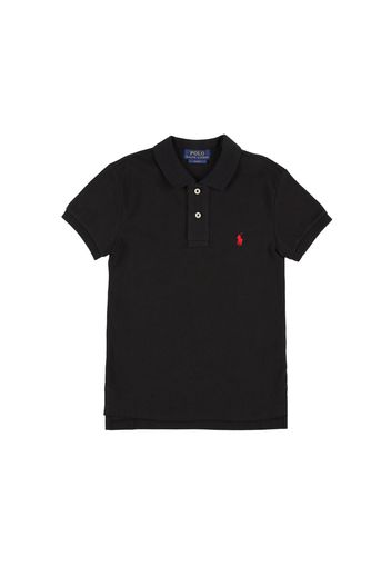 Logo Embroidered Piquet Polo Shirt