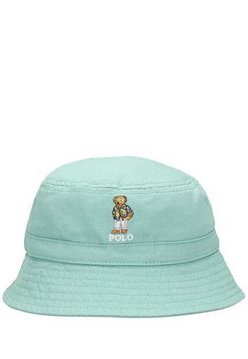 Bear Logo Cotton Bucket Hat