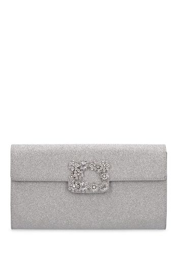 Sparkle Buckle Satin Envelope Clutch