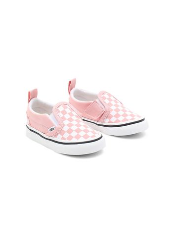 VANS Kleinkinder Checkerboard Slip-on Velcro Schuhe (1-4 Jahre) ((checkerboard) Powder Pink/true White) Toddler Rosa, Größe 17