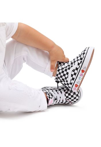 VANS Toddler Candy Hearts Sk8-hi Zip Shoes (1-4 Years) ((candy Hearts) Black/true White) Toddler Weiß, Größe 17