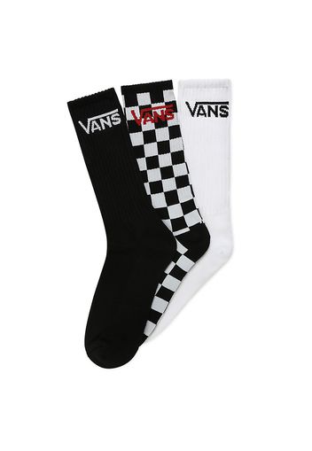 VANS Classic Crew Socken (3 Paar) (black-checkerboard) Herren Schwarz, One Size