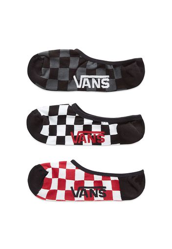 VANS Classic Super No Show Socken (3 Paar) (red-white Check) Herren Rot, One Size