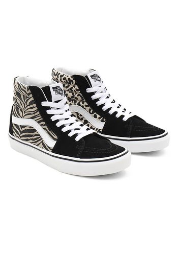 VANS Safari Multi Sk8-hi Schuhe ((safari Multi) Mix/true White) Damen Schwarz, Größe 34.5