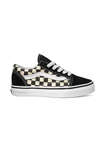 VANS Kinder Primary Check Old Skool Schuhe (4-8 Jahre) ((primary Check) Blk/white) Kinder Weiß, Größe 31.5