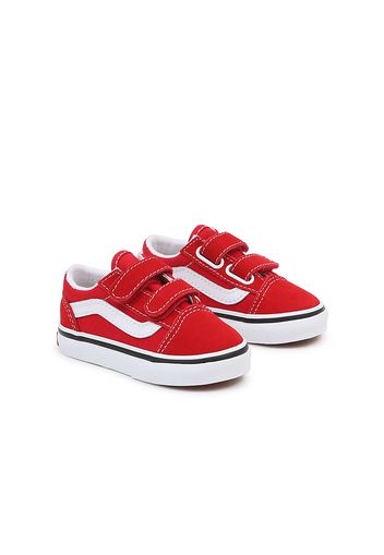 VANS Kleinkinder Old Skool Velcro Schuhe (1-4 Jahre) (racing Red/true White) Toddler Rot, Größe 17