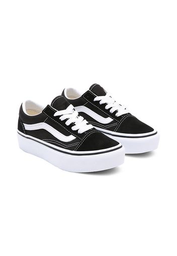 VANS Kinder Old Skool Platform Schuhe (4-8 Jahre) (black-true White) Kinder Schwarz, Größe 32