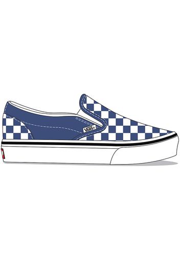 VANS Kinder Checkerboard Classic Slip-on Schuhe (4-8 Jahre) ((checkerboard) Limoges/true White) Kinder Blau, Größe 31.5