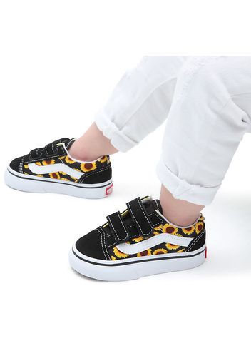 VANS Kleinkinder Old Skool Velcro Schuhe (1-4 Jahre) (sunflower Black/yellow) Toddler Schwarz, Größe 19