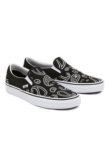 VANS Peace Paisley Classic Slip-on Schuhe ((peace Paisley) Black/true White) Damen Schwarz, Größe 34.5