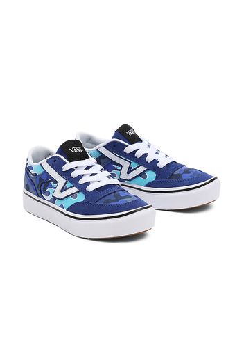 VANS Kinder Camo Flame Lowland Comfycush Schuhe (4-8 Jahre) ((camo Flame) Blue/ice Camo) Kinder Blau, Größe 31.5