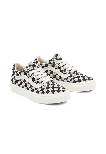 VANS Kinder Old Skool Schuhe (4-8 Jahre) (eco Theory Checkerboard) Kinder Weiß, Größe 31.5