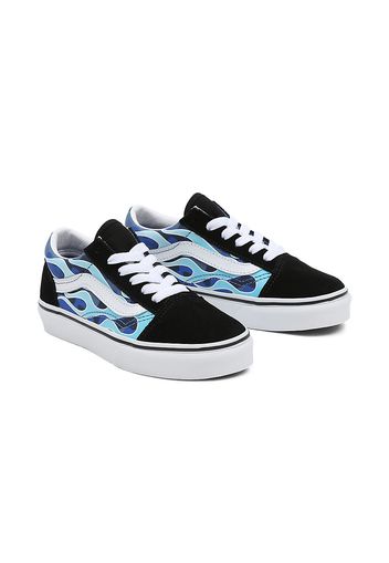 VANS Kinder Camo Flame Old Skool Schuhe (4-8 Jahre) ((camo Flame) Blue/ice Camo) Kinder Blau, Größe 31.5