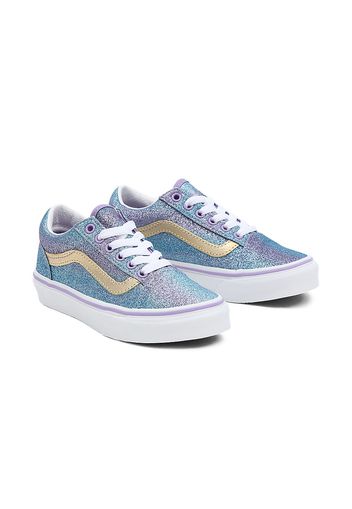 VANS Kinder Ombre Glitter Old Skool Schuhe (4-8 Jahre) ((ombre Glitter) Multi/gold) Kinder , Größe 31.5