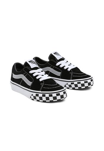 VANS Kinder Reflective Sidestripe Sk8-low Schuhe (4-8 Jahre) ((reflective Sidestripe) Checkerboard/black) Kinder Schwarz, Größe 31.5