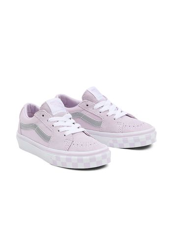 VANS Kinder Reflective Sidestripe Sk8-low Schuhe (4-8 Jahre) ((reflective Sidestripe) Checkerboard/lavender Fog) Kinder Rosa, Größe 31.5