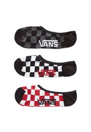 VANS Classic Super No Show Socken (3 Paar) (red-white Check) Herren Rot, One Size