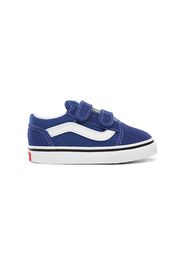 VANS Kleinkinder Old Skool Velcro Schuhe (1-4 Jahre) (limoges/true White) Toddler Blau, Größe 17