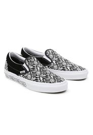 VANS Classic Slip-on Schuhe (graffiti Black/white) Damen Weiß, Größe 34.5